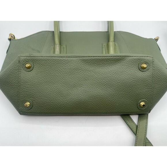 J. W. Hulme "SKYE" Glazed Pebble Grain Leather Satchel - Olive Green - Picture 10 of 16